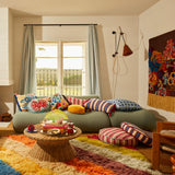 Selene Woven Cushion - Azure