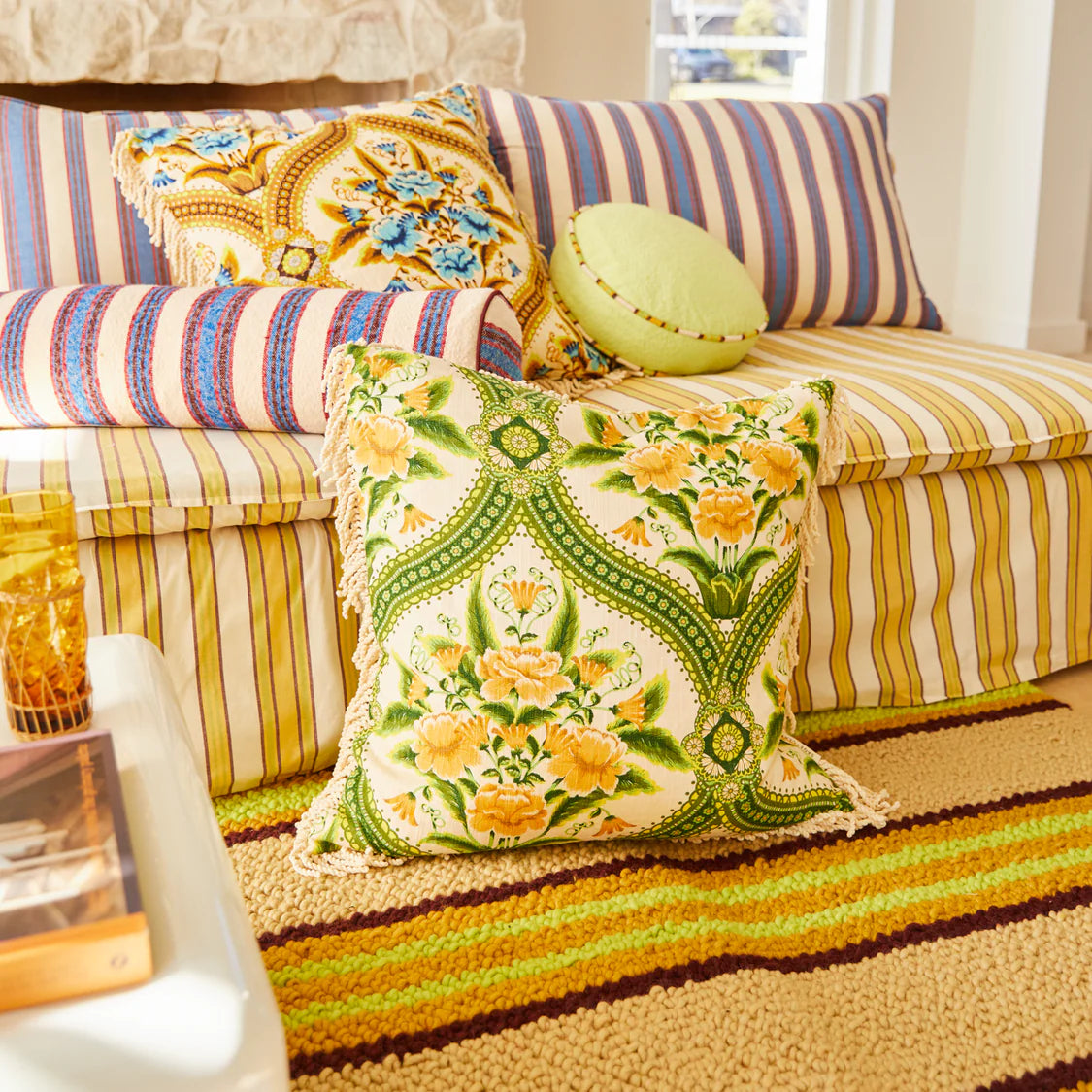 Margaret Fringe Cushion - La Palma