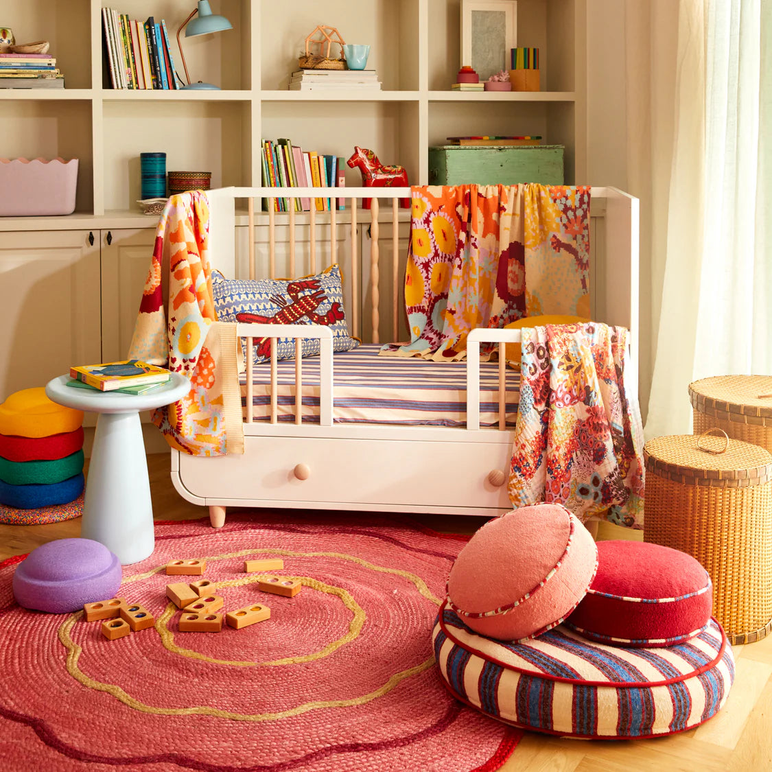 Delana Round Cushion - Hibiscus