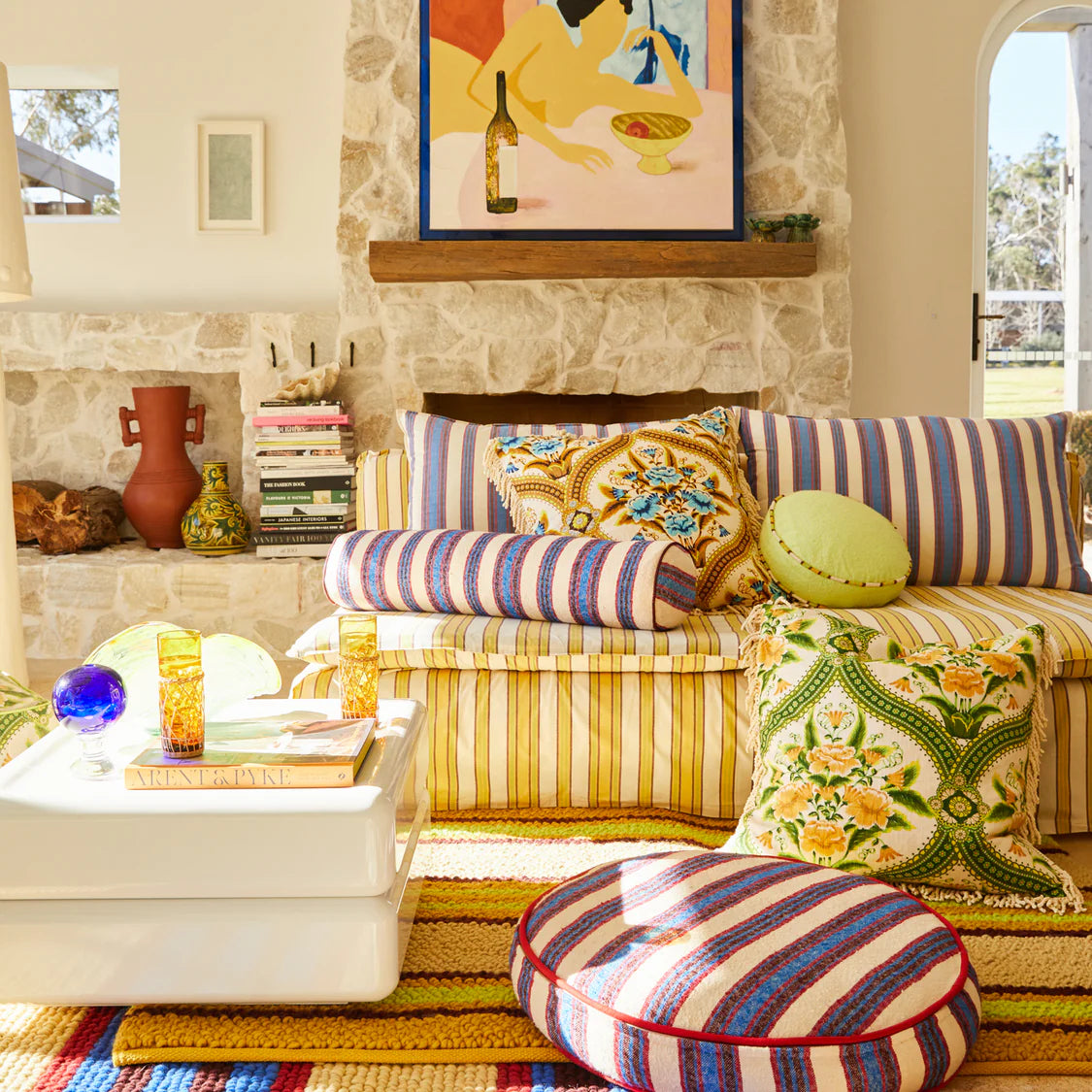 Delana Round Cushion - Zest