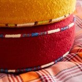 Delana Round Cushion - Crimson