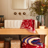 Lucia Face Washer Set - Crimson