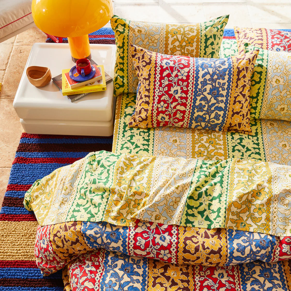 Thea Cotton Fitted Sheets - Kelp