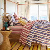 Selene Cotton Flat Sheets - Crimson