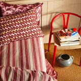 Selene Cotton Flat Sheets - Crimson