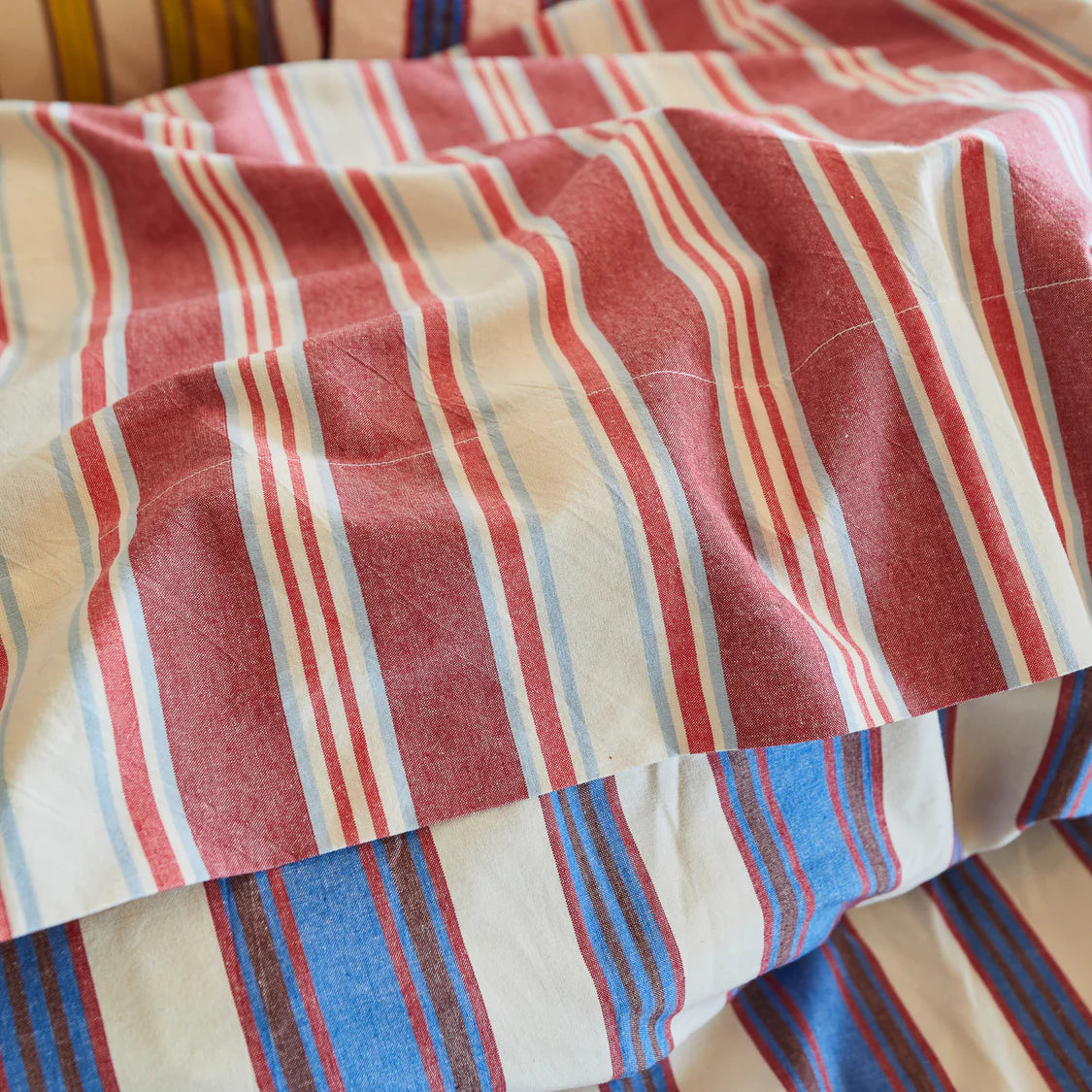 Selene Cotton Fitted Sheets - Crimson