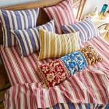 Selene Cotton Flat Sheets - Crimson