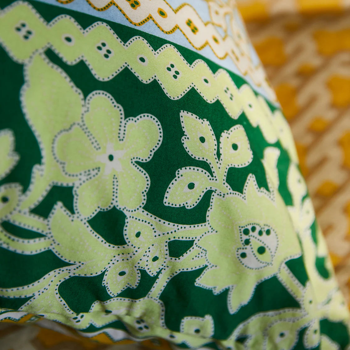 Thea Cotton Pillowcase Set - Kelp