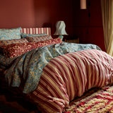 Selene Cotton Quilt Cover - Crimson