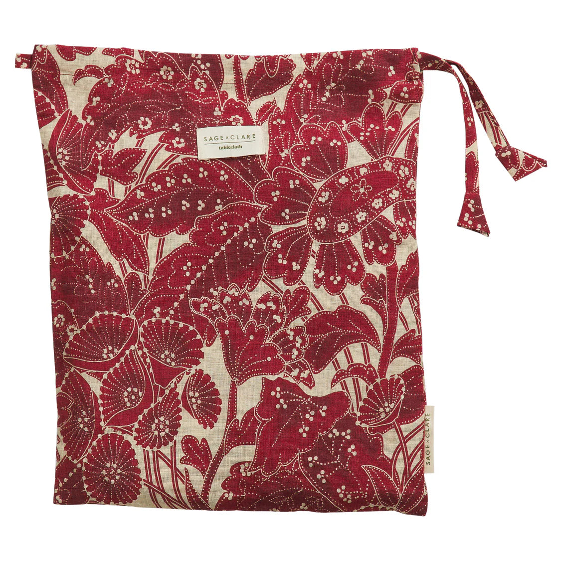 Lucia Round Table Cloth - Crimson