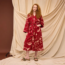 Load image into Gallery viewer, Lucia Towelling Robe - Crimson
