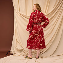 Load image into Gallery viewer, Lucia Towelling Robe - Crimson
