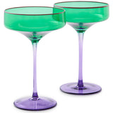 Jaded Margarita Glass 2 Piece Set
