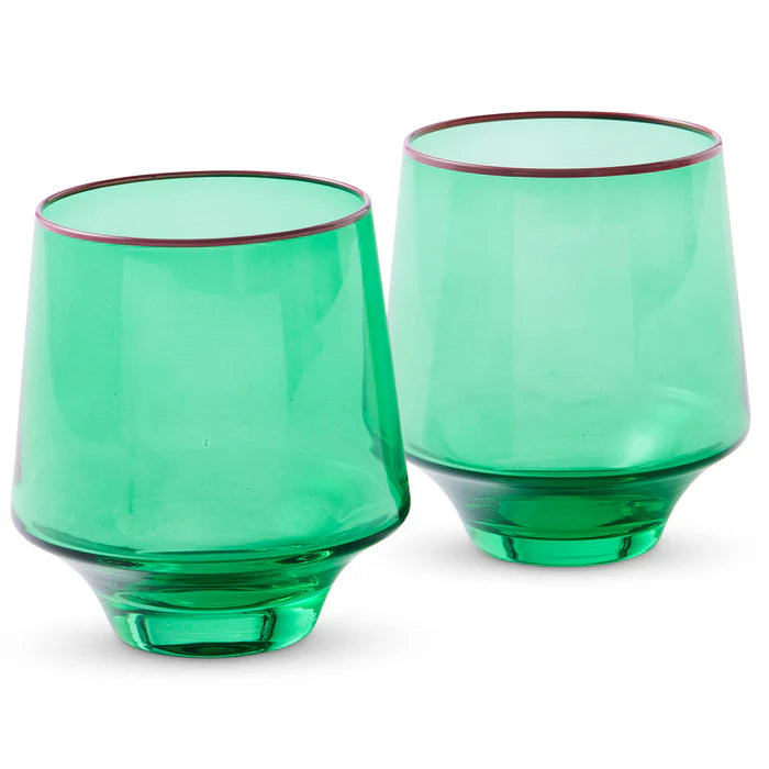 Jaded Tumbler Glass 2 piece Set
