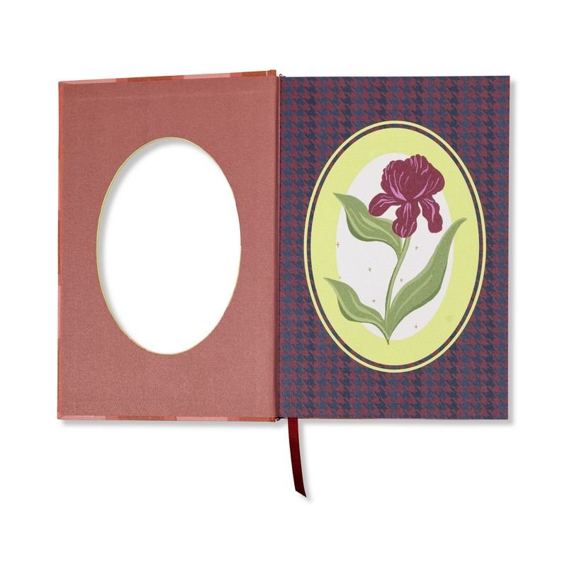 Framed Floral Journal Hardcover- Iris