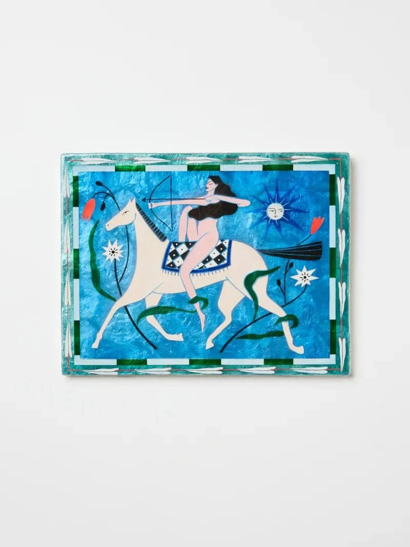 Fable Horseback Blue Rectangle