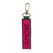 Load image into Gallery viewer, Beaded Amore Keychain - Pink
