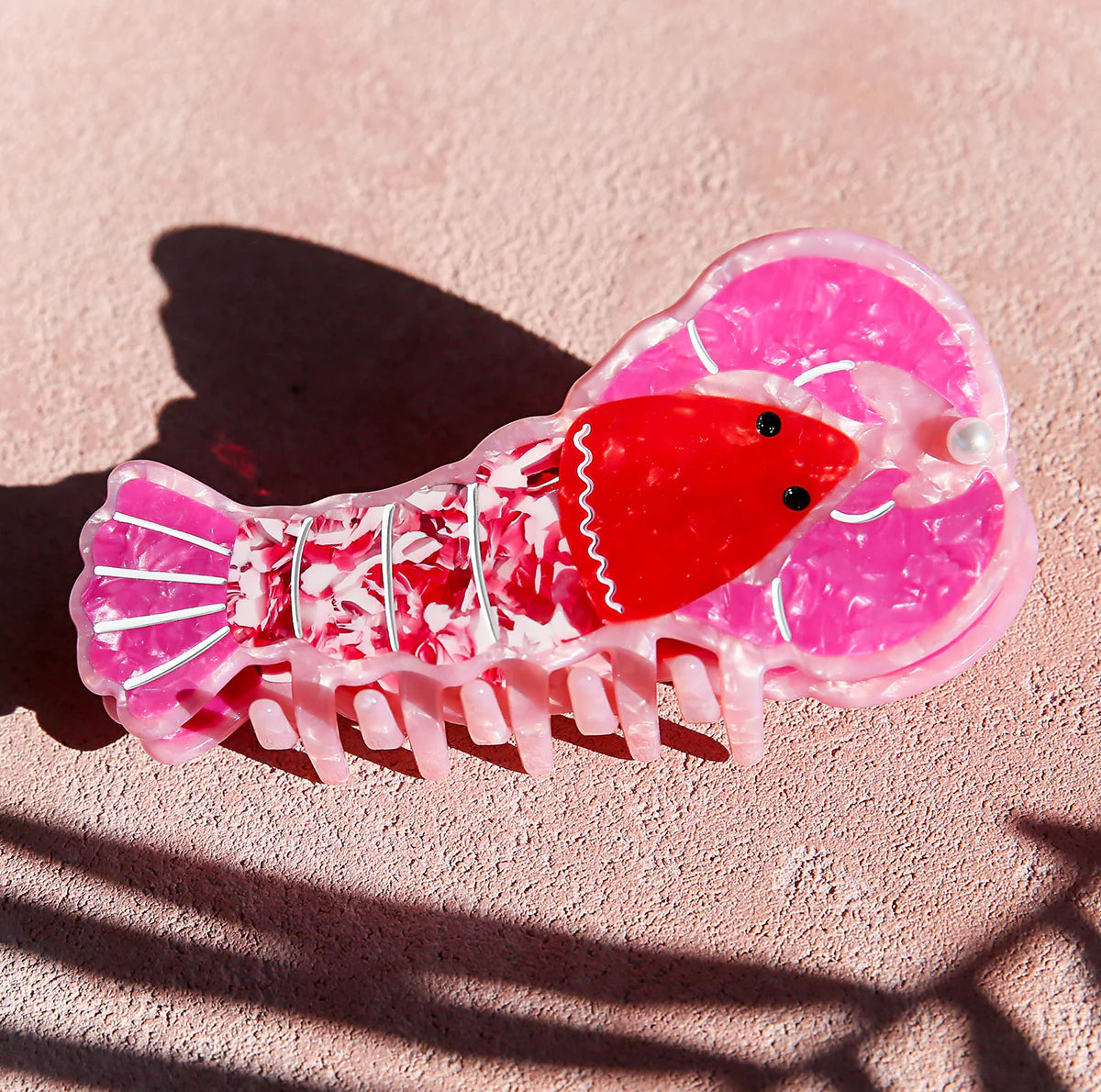 Lobster Pink Hair Clip