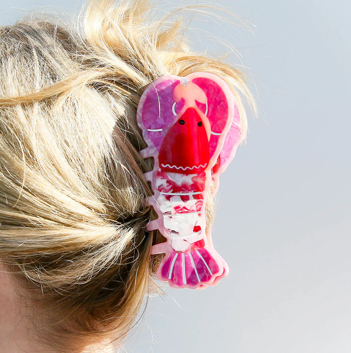 Lobster Pink Hair Clip