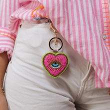 Load image into Gallery viewer, Heart Beaded Keychain
