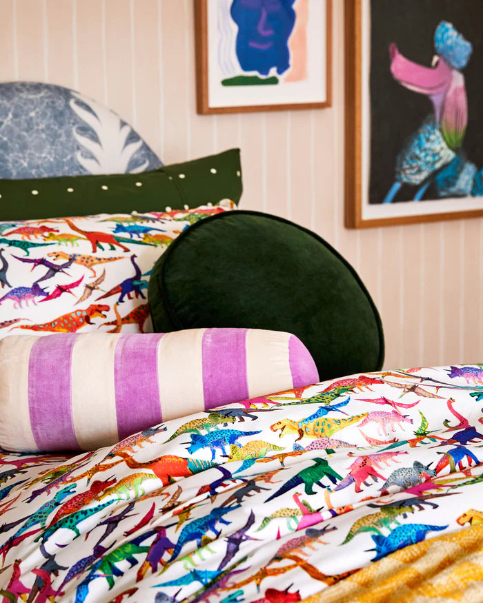 Kombu Green Velvet Pea Cushion