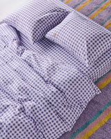 Lilac Gingham Organic Cotton Flat Sheet