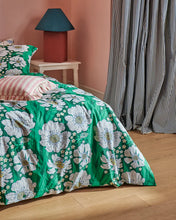 Load image into Gallery viewer, Tumbling Flowers Green Organic Cotton Quilt Cover
