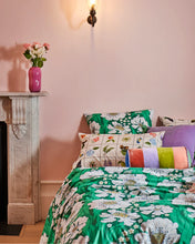 Load image into Gallery viewer, Tumbling Flowers Green Organic Cotton Quilt Cover
