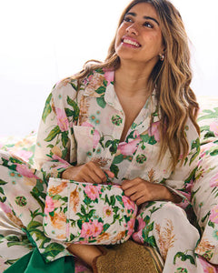 Sunday Stroll Organic Cotton Long Sleeve Shirt & Pant Pyjama Set
