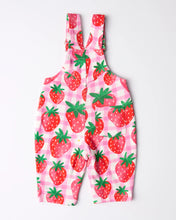 Load image into Gallery viewer, Strawberry Jam Organic Cotton Quilted Fleece Overalls**12-18 months Last size
