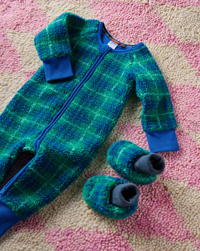 Wilderness Tartan Sherpa Baby Booties