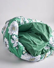 Load image into Gallery viewer, Tumbling Flowers Green Organic Cotton Quilt Cover
