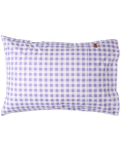 Load image into Gallery viewer, Lilac Gingham Organic Cotton King Pillowcases
