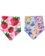 Load image into Gallery viewer, Strawberry Bloom Organic Cotton Dribble Bib Set
