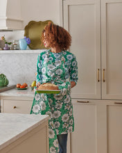 Load image into Gallery viewer, Tumbling Flowers Green Oven Mitt
