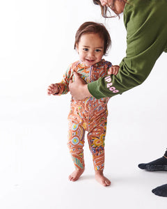 Ngayuku Ngura Organic Long Sleeve Zip Romper