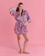 Load image into Gallery viewer, Kip&amp;Co x Jenny Kee Opal Oz Pax Lilac Satin Robe
