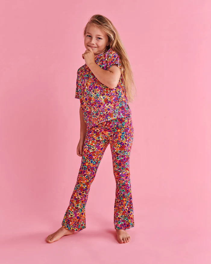 Kip&Co x Jenny Kee Peace, Love and Jenny Organic Cotton Flare Leggings.. Last Pair Available