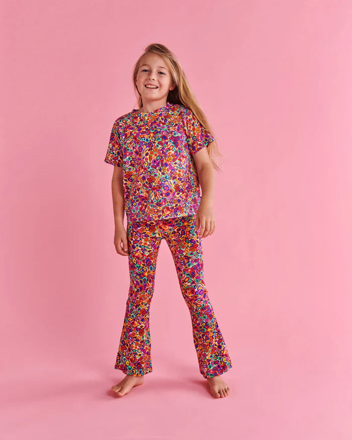 Kip&Co x Jenny Kee Peace, Love and Jenny Organic Cotton Flare Leggings.. Last Pair Available