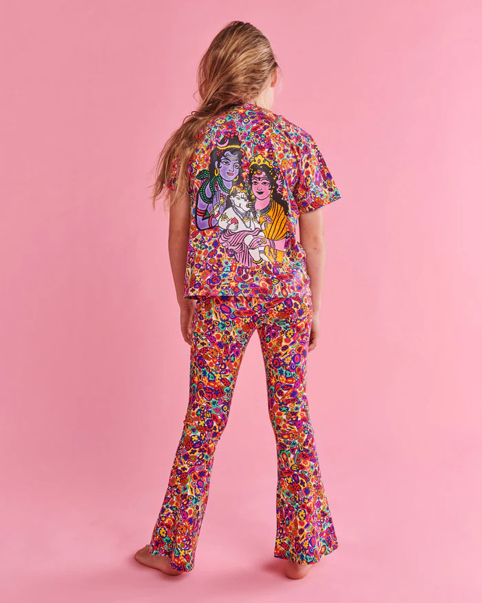 Kip&Co x Jenny Kee Peace, Love and Jenny Organic Cotton Flare Leggings.. Last Pair Available