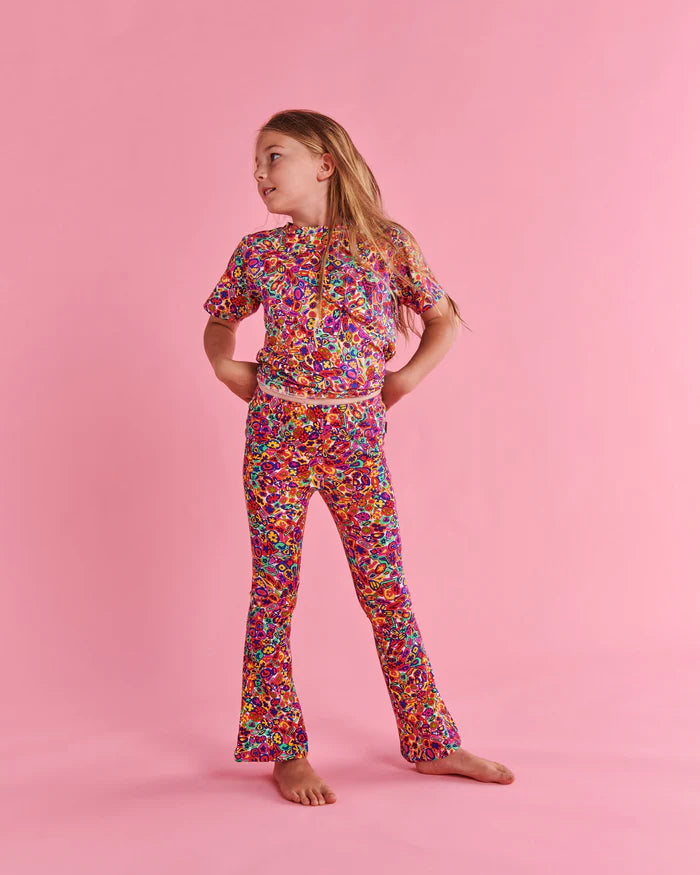 Kip&Co x Jenny Kee Peace, Love and Jenny Organic Cotton Flare Leggings.. Last Pair Available