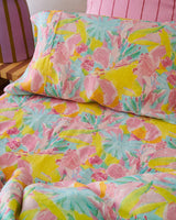 Kip&Co x Ken Done Pastel Blooms Linen Fitted Sheet**Last size King Available