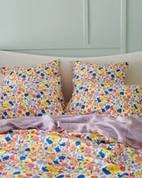 Kip&Co x Ken Done Summer Floral White Organic Cotton Pillowcases 2P