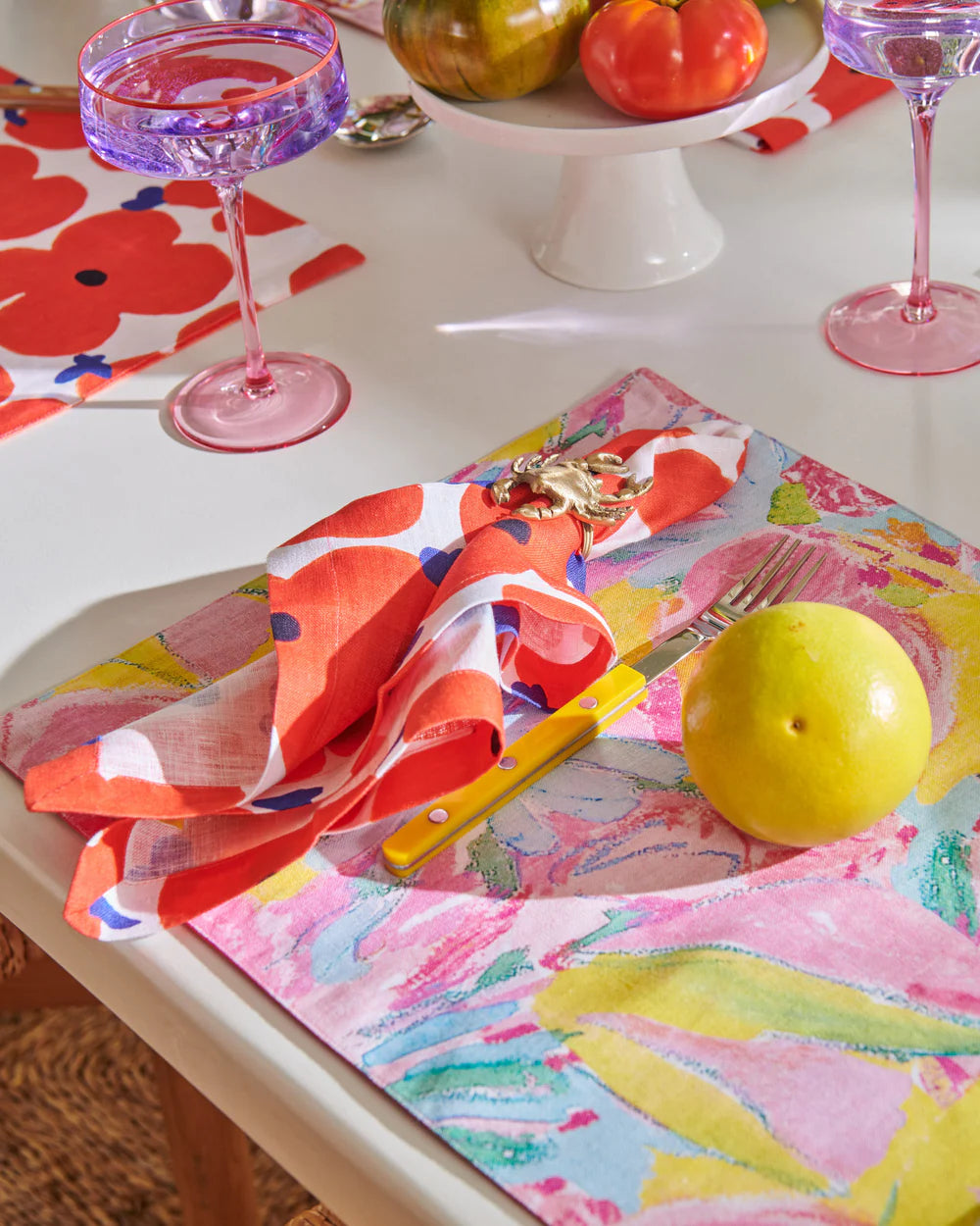 Napkin Kip&Co x Ken Done Pop Floral Linen 4P