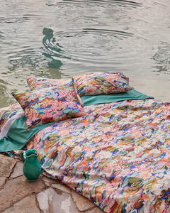 Kip&Co x Kezz Brett Waterlily Waterway Organic Cotton  Quilt Cover