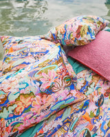 Kip&Co x Kezz Brett Waterlily Waterway Organic Cotton European Pillowcases