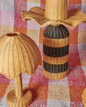 Load image into Gallery viewer, Charlie&#39;s Stripes Rattan Lamp
