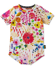 Load image into Gallery viewer, Field of Dreams In Colour Organic Short Sleeve Romper
