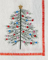 Noel Embroidered Linen 4P Napkin Set