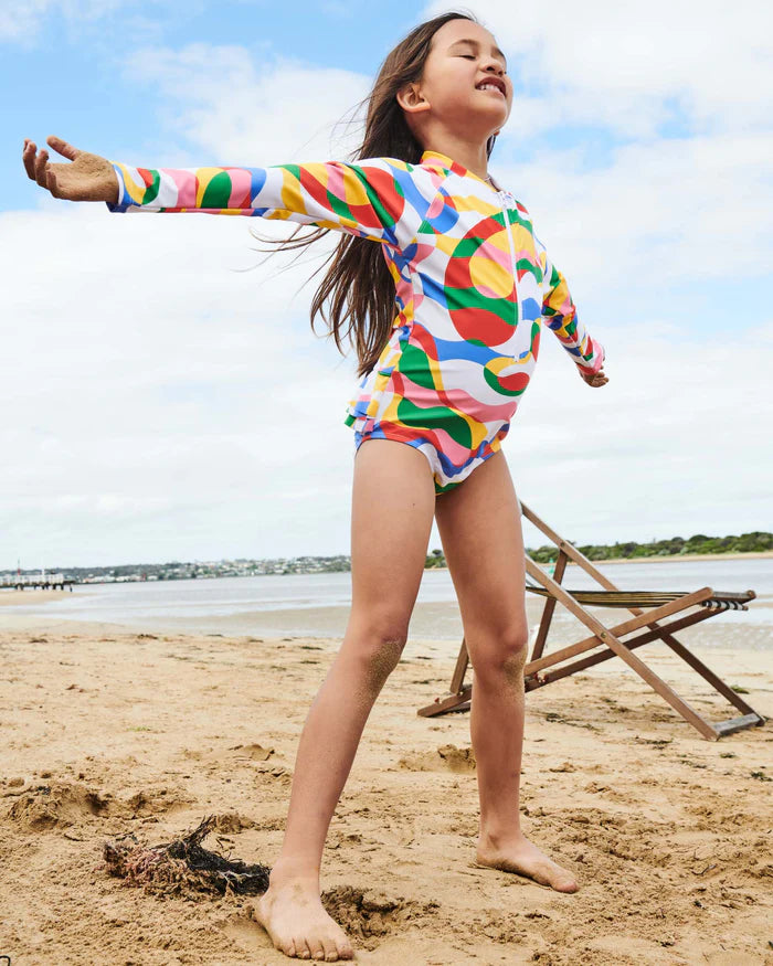 Colour Me Happy Long Sleeve Bathers